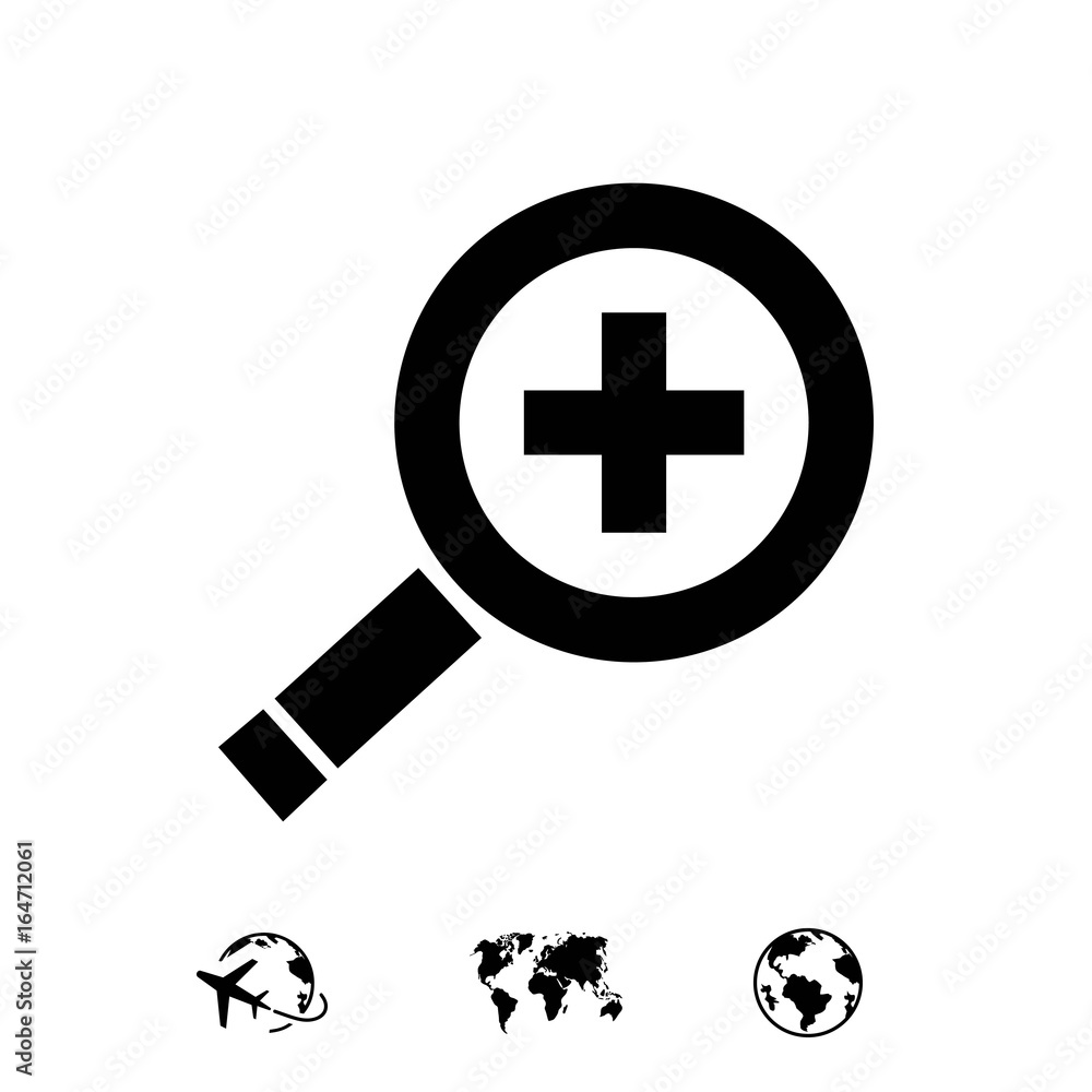 Fototapeta premium search icon stock vector illustration flat design