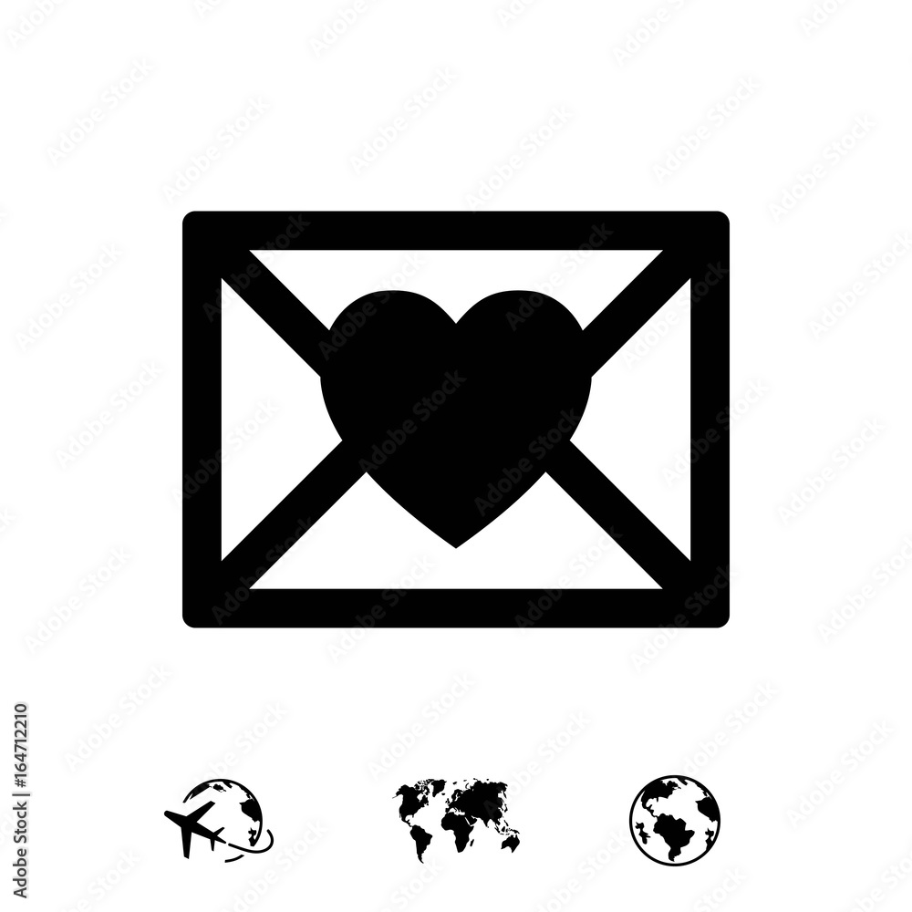 Valentine icon stock vector illustration flat design Valentine icon stock vector illustration flat design