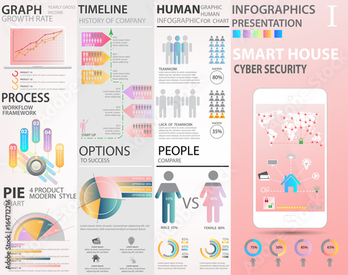Infographic set. Big set of infographic vector elements for web, print, magazine, flyer, brochure, media, marketing and advertising concepts.