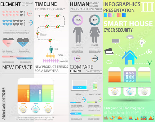 Infographic set. Big set of infographic vector elements for web, print, magazine, flyer, brochure, media, marketing and advertising concepts.