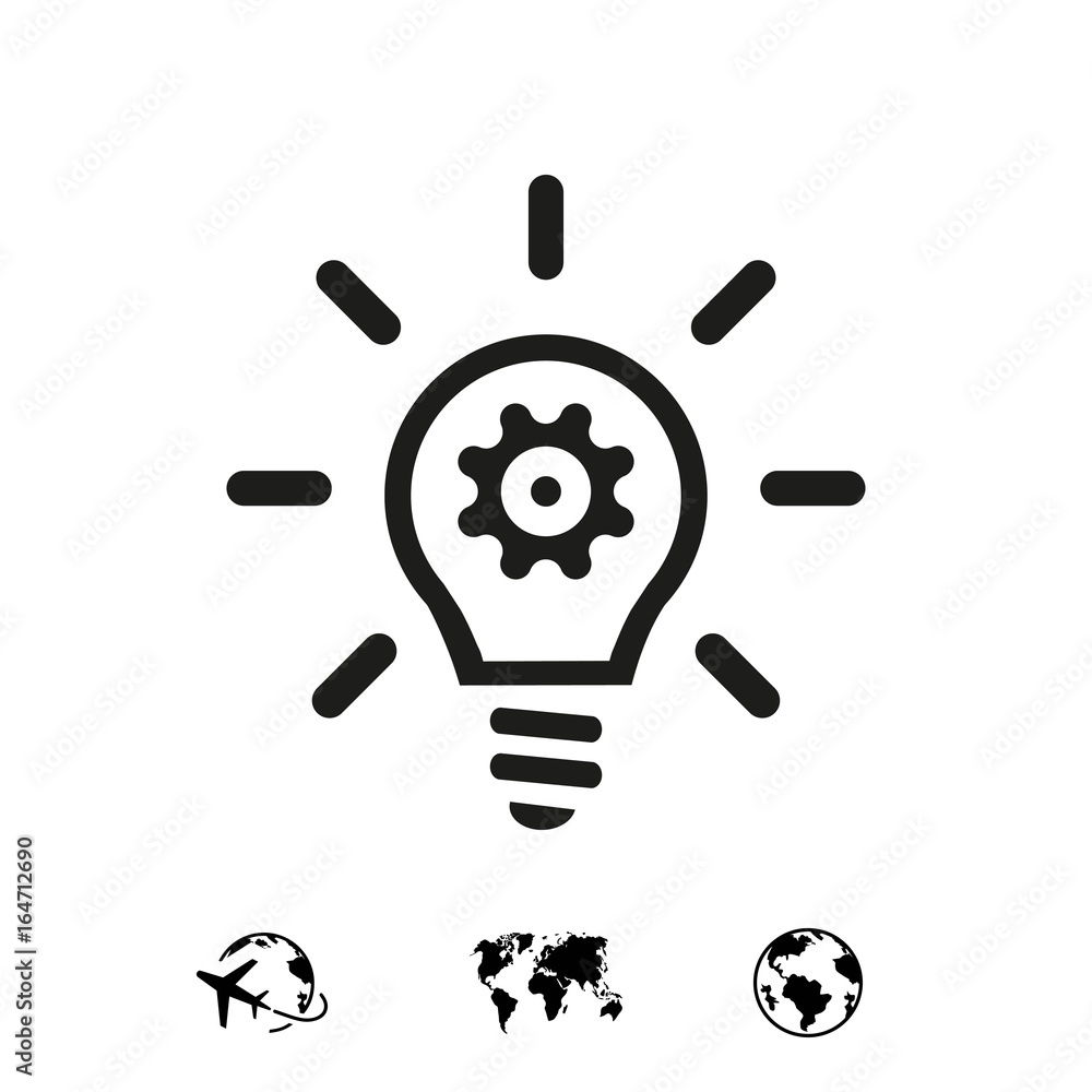 bulb icon stock vector illustration flat design bulb icon stock vector illustration flat design