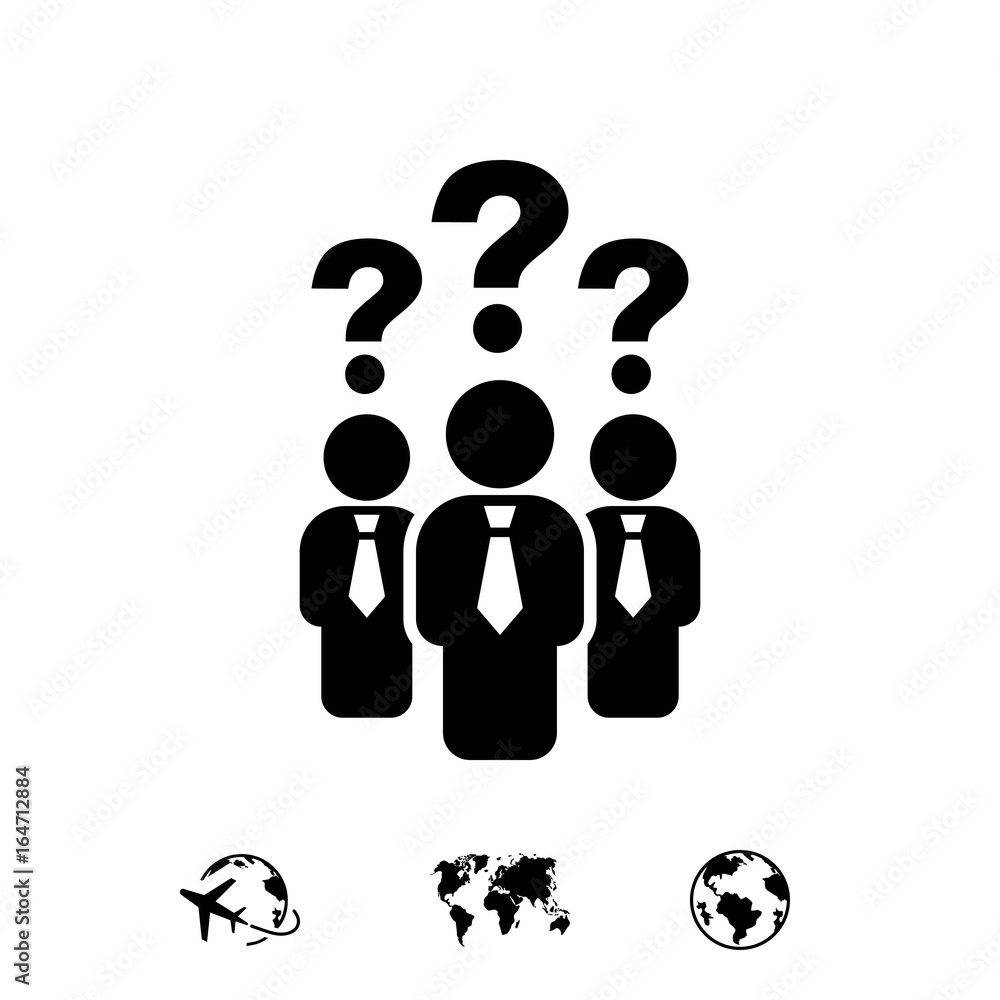 question mark over people icon stock vector illustration question mark over people icon stock vector illustration