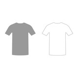 Shirt  grey set  icon .