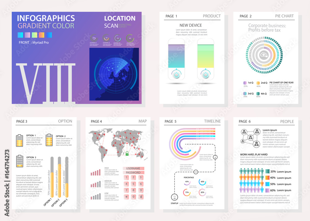 Infographic set. Big set of infographic vector elements for web, print, magazine, flyer, brochure, media, marketing and advertising concepts.