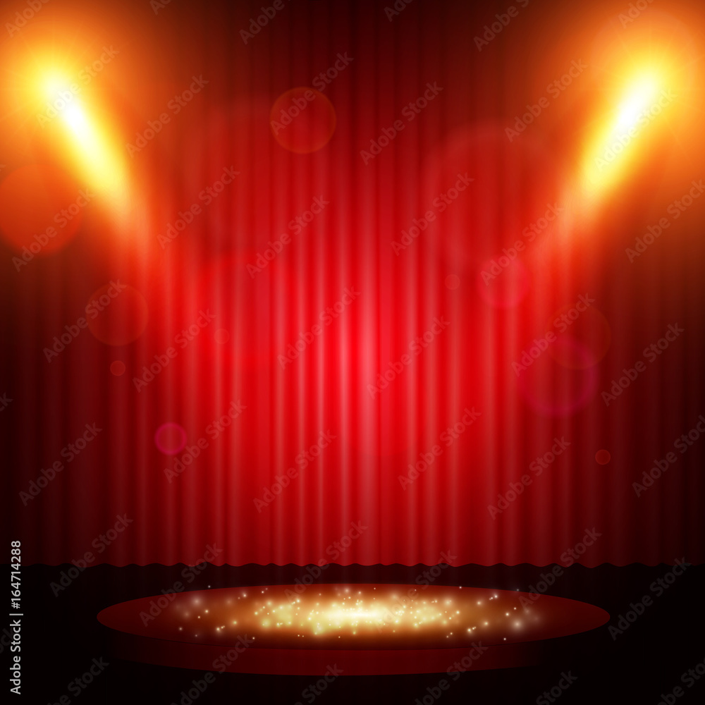 Empty scene with spotlight effect background Stock Vector | Adobe Stock