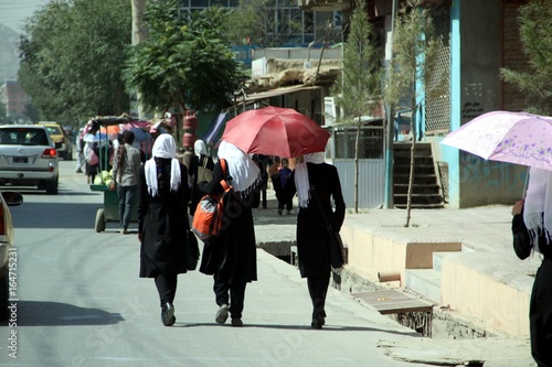 Young Schoolgirls in Kabul - Afghanistan photo
