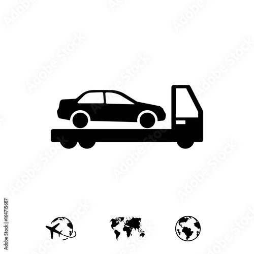 tow truck icon stock vector illustration flat design