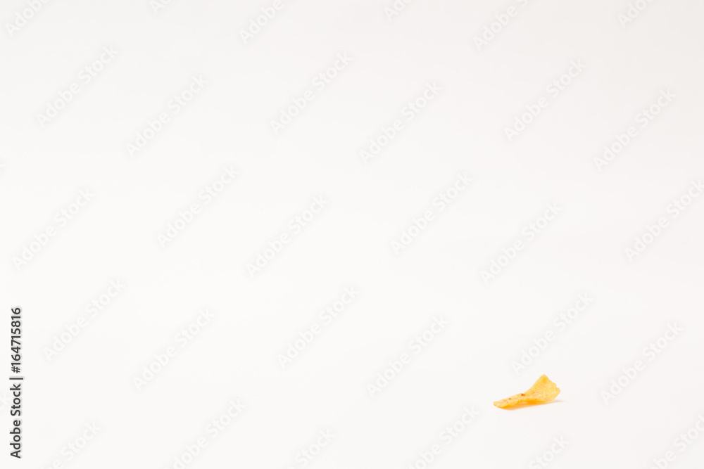 minimalist corn chip frito isolated on white minimalist corn chip frito isolated on white