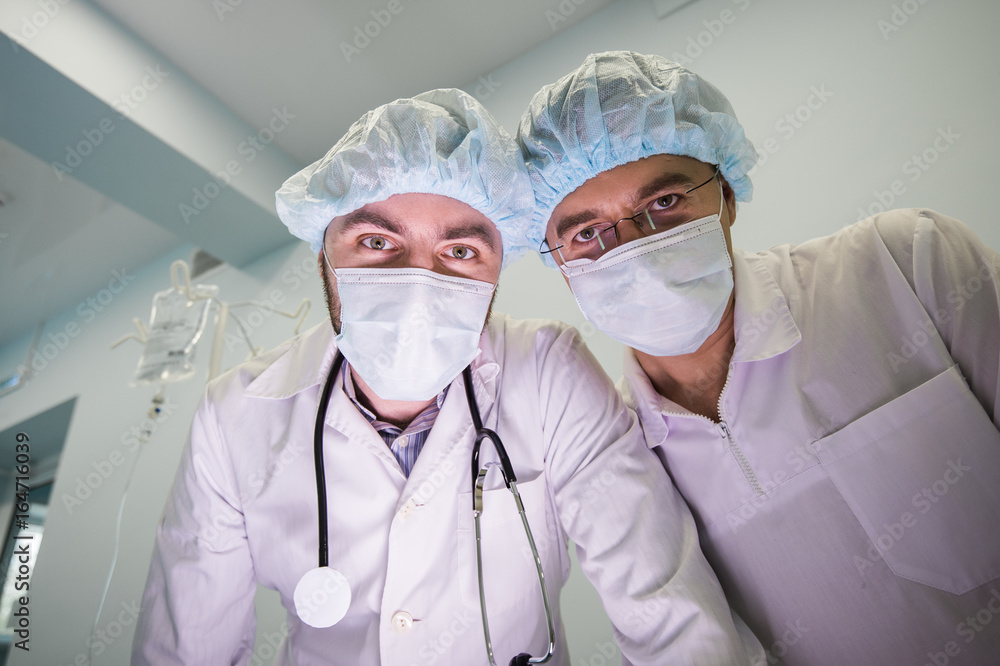 Fototapeta premium Experienced doctors during the operation