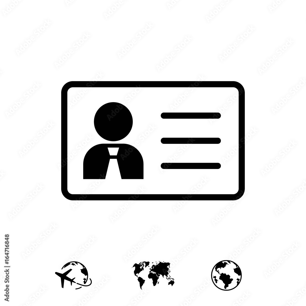 id icon stock vector illustration flat design id icon stock vector illustration flat design