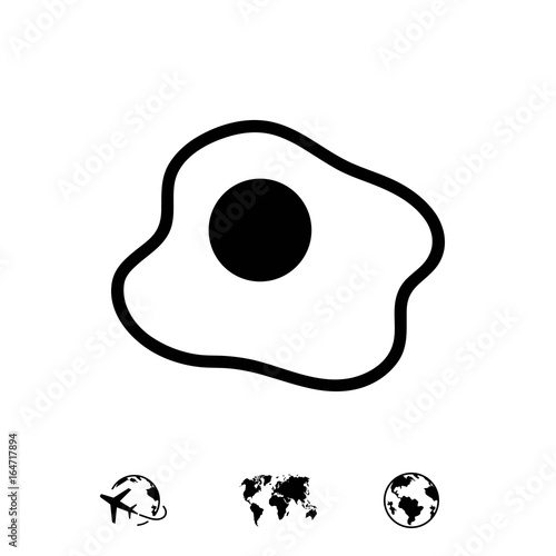 scrambled eggs icon stock vector illustration flat design