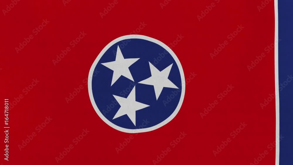 Loopable: Tennessee flag...Flag of state Tennessee waving in the wind...Seamless loop...Made from ultra high-definition original with detailed fabric texture. Loopable: Tennessee flag...Flag of state Tennessee waving in the wind...Seamless loop...Made from ultra high-definition original with detailed fabric texture.