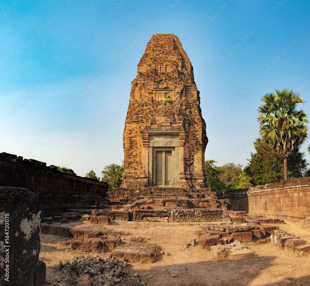 The Pre Rup temple is a Hindu temple in Angkor Wat complex, Siem Reap, Cambodia. It was dedicated to the Hindu god Shiva. Ancient Khmer architecture, famous Cambodian landmark, World Heritage