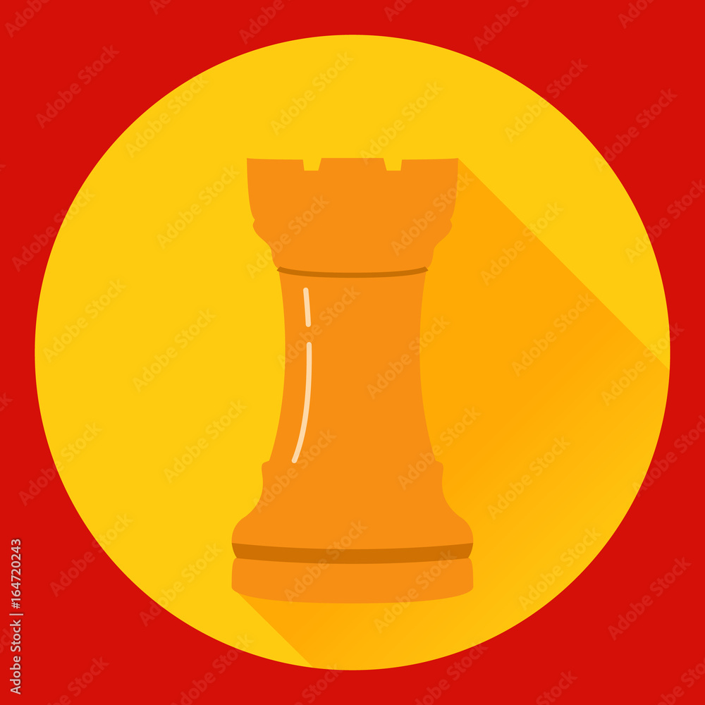 Icon of a chess figure in flat style.Element of design of infographics Icon of a chess figure in flat style.Element of design of infographics