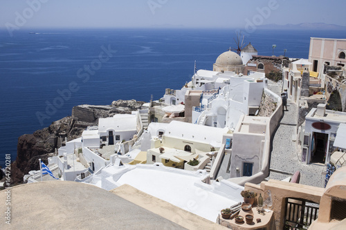 Vistas desde la isla de Santorini