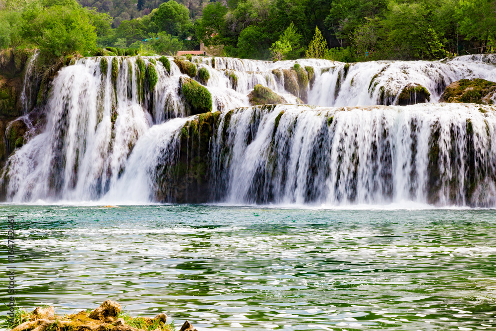 Krka waterfall in the Croatian national park Krka waterfall in the Croatian national park