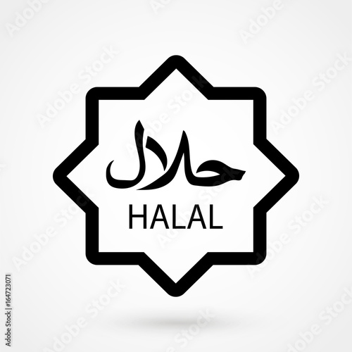 Halal food product dietary label for apps and websites