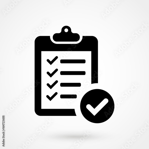 checklist icon. One of set web icons