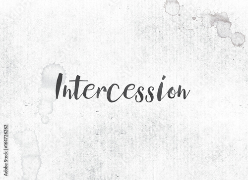 Inercession Concept Painted Ink Word and Theme