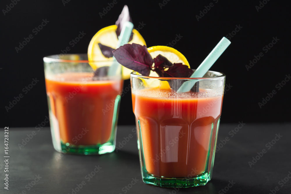 Tomato juice with tomatoes Tomato juice with tomatoes