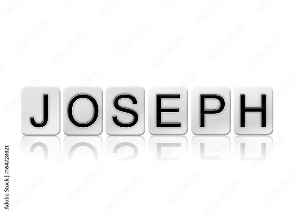 Joseph Concept Tiled Word Isolated on White Joseph Concept Tiled Word Isolated on White