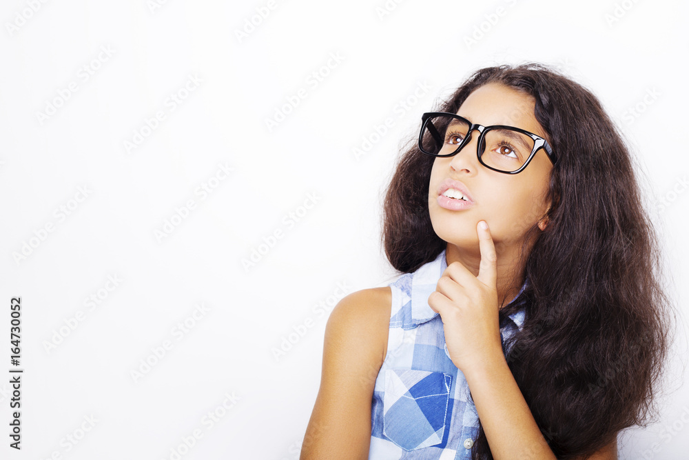 Image of a beautiful African young girl wearing glasses. Image of a beautiful African young girl wearing glasses.