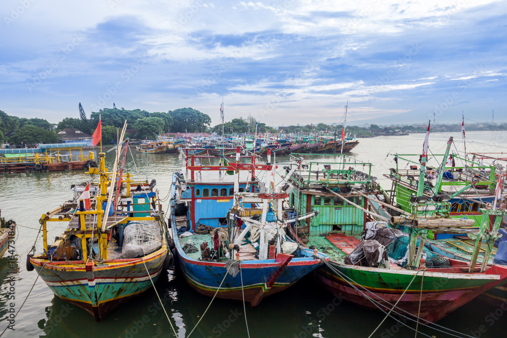 indonesian fishing traditional boats sea