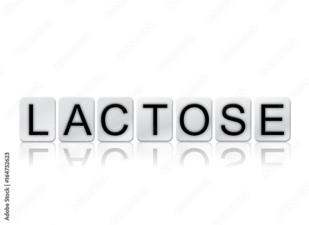 Lactose Concept Tiled Word Isolated on White Lactose Concept Tiled Word Isolated on White