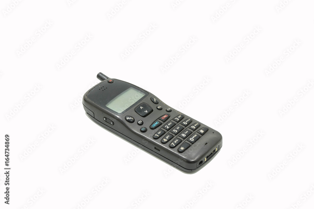 Old style mobile phone, isolated on white. Old style mobile phone, isolated on white.