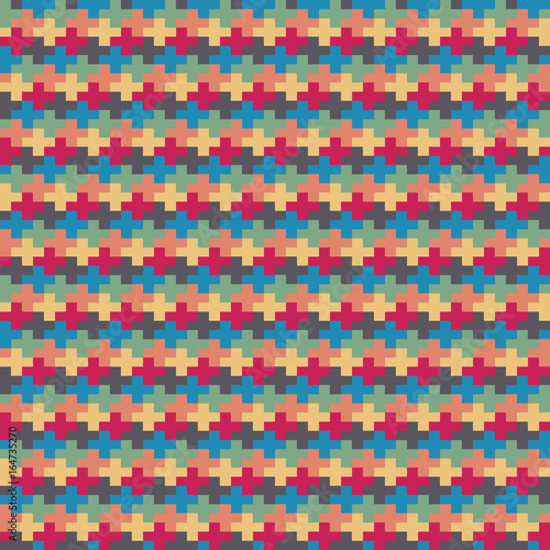 Swiss cross geometric seamless pattern. Plus sign  vector