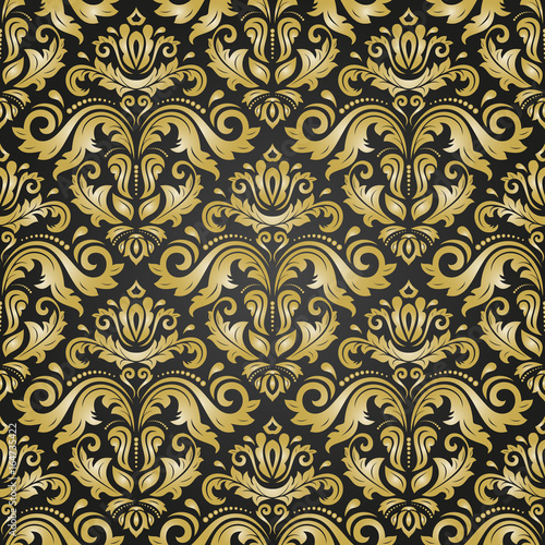 Classic seamless vector golden pattern. Traditional orient ornament. Classic vintage background