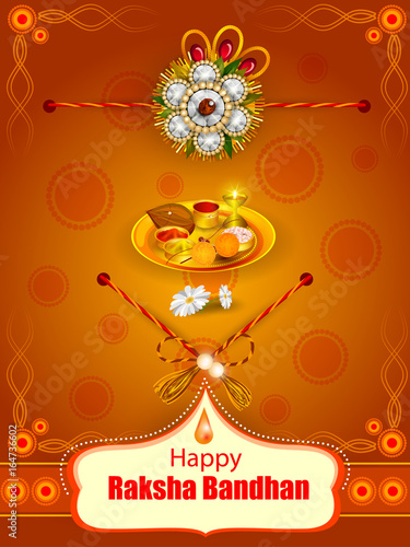 Rakhi background for Indian festival Raksha bandhan celebration
