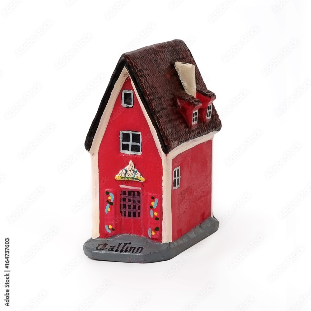 Ceramic Souvenir from the Baltic states with the image of the famous old houses