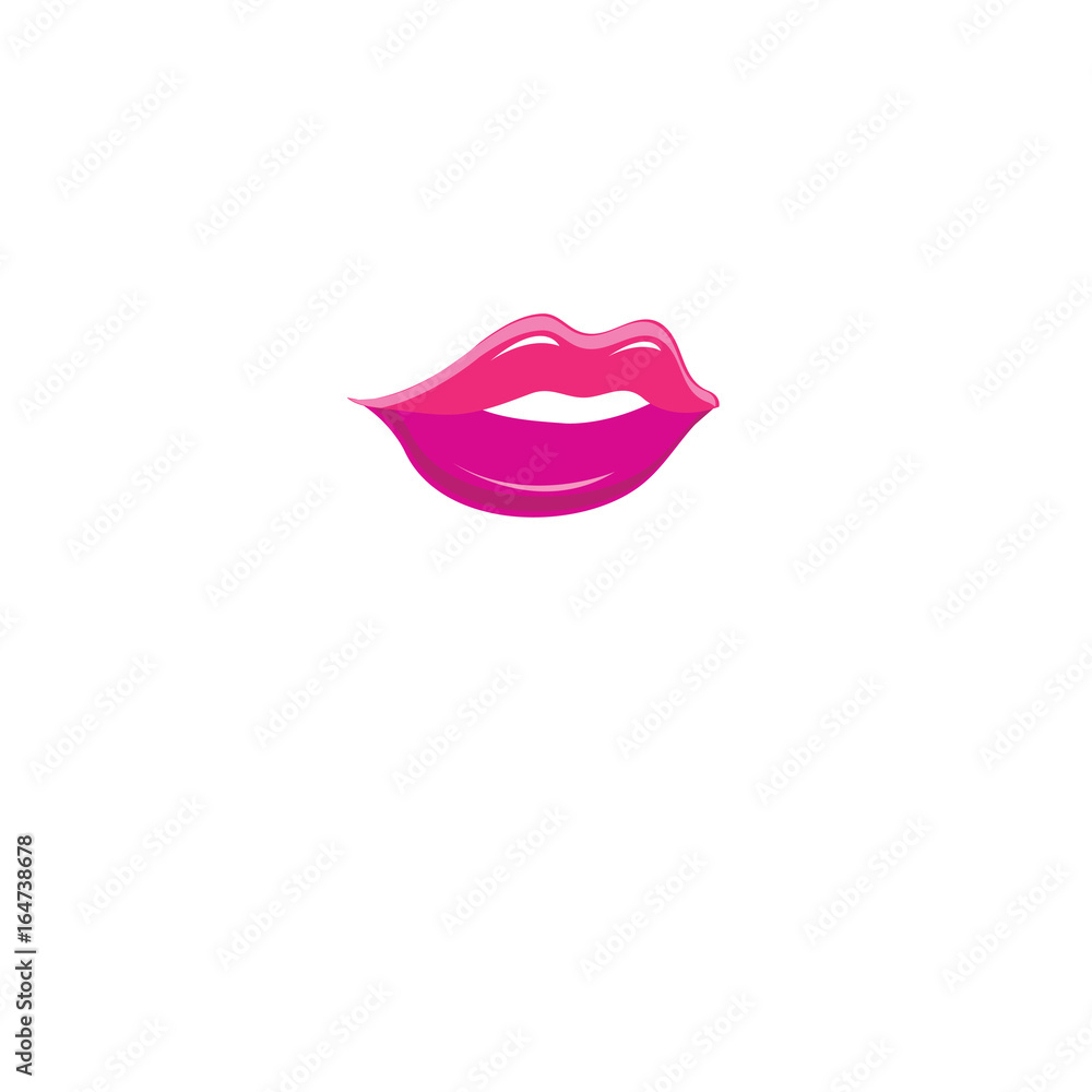 Bright purple lips icon Bright purple lips icon