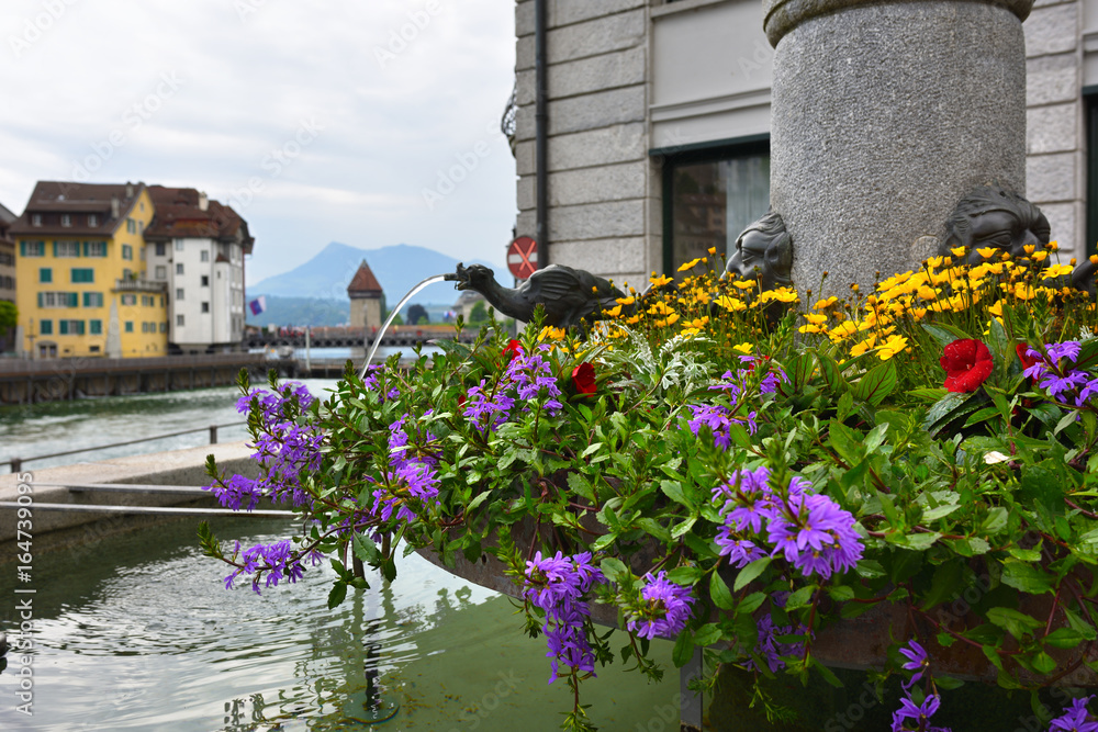 Fountain in Lucerne, Switzerland