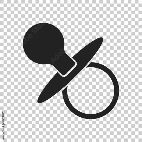 Baby pacifier icon. Child toy nipple vector illustration.