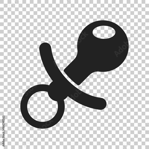 Baby pacifier icon. Child toy nipple vector illustration.