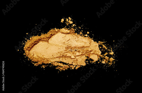 Eye shadow crushed powder smudged isolated
