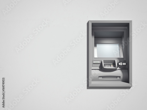 ATM machine. 3d rendering