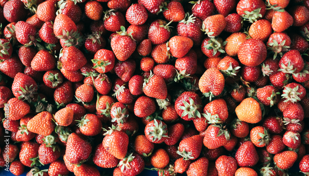 Close up image of lot of fresh strawberries Close up image of lot of fresh strawberries