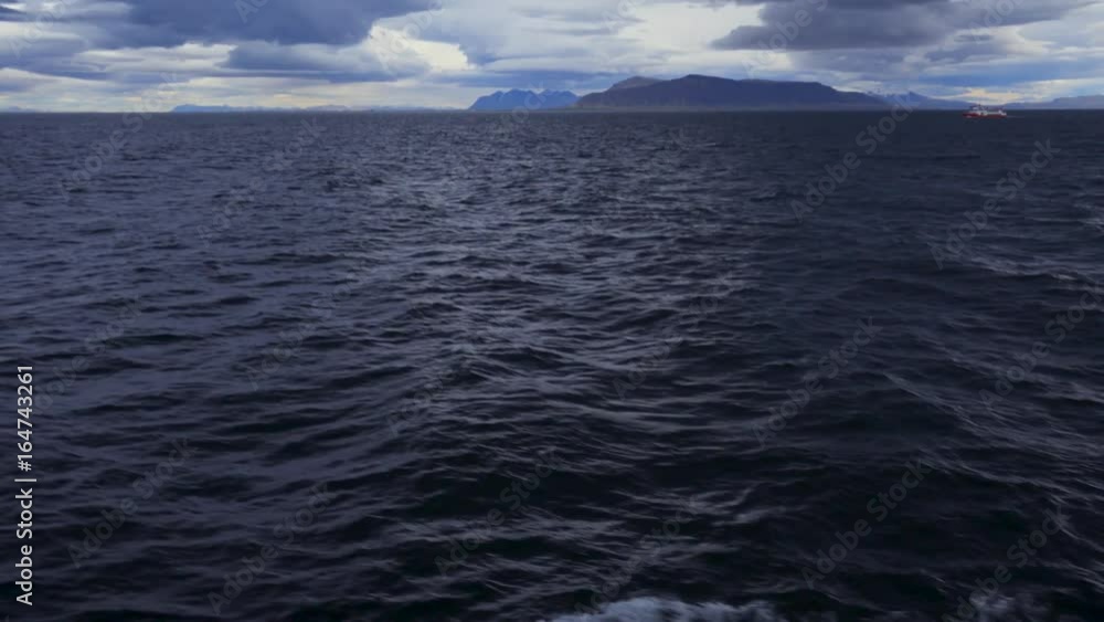 Cruise boat in cold northern sea Cruise boat in cold northern sea