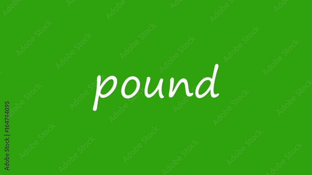 Pound - Writing with marker on green screen - Business concept handwriting animation
Pound - Writing with marker on green screen - Business concept handwriting animation