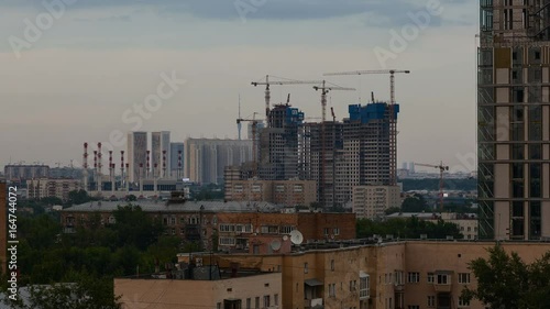 Wallpaper Mural Skyline Moscow Fili. Construction of a residential complex City in Fili Torontodigital.ca