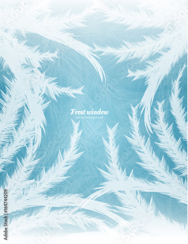 Frozen window background. Vector EPS10.