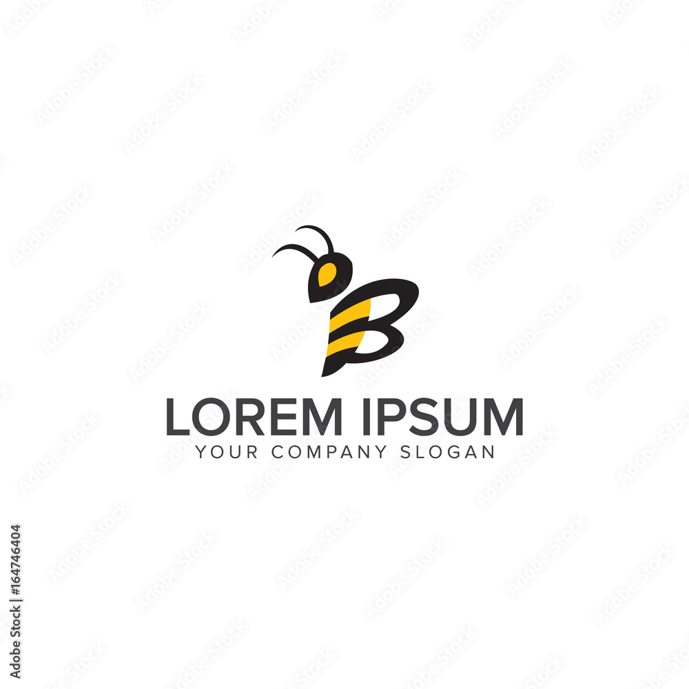 Bee Logo design vector template