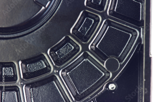 Closeup Texture Of Computer Hard Drive 