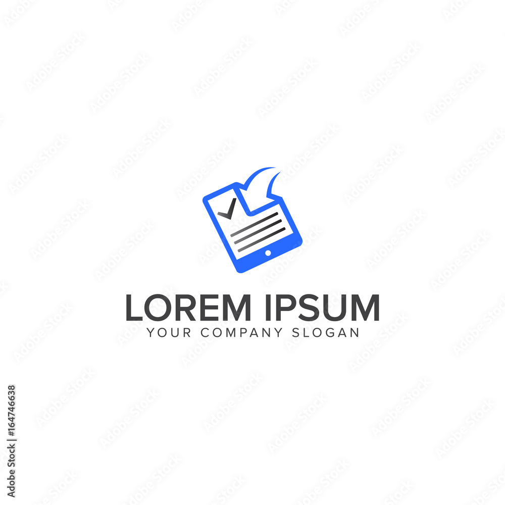 Document with arrow logo design concept template Document with arrow logo design concept template