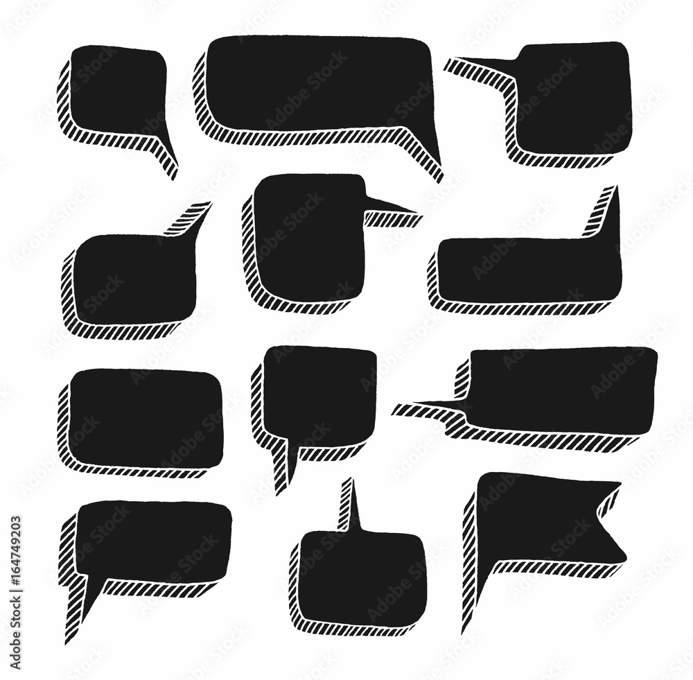 Message Frame A Cloud White Background Vector Flat Black Rectangle With A 3d Effect Stock Vector Adobe Stock