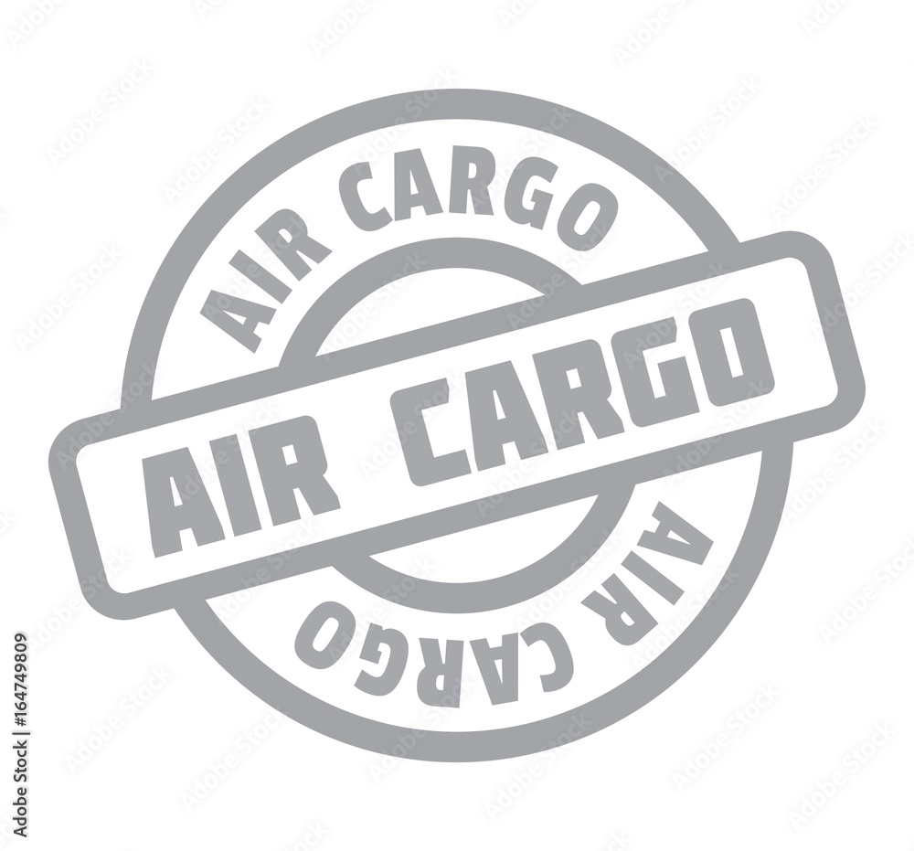 Air Cargo rubber stamp. Grunge design with dust scratches. Effects can be easily removed for a clean, crisp look. Color is easily changed.