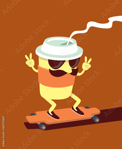 Coffee cup character